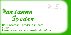 marianna szeder business card